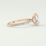 2.0 CT Oval Cut Pave & Hidden Halo Lab-Grown Diamond Engagement Ring 9