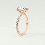 2.0 CT Oval Cut Pave & Hidden Halo Lab-Grown Diamond Engagement Ring 11