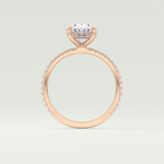 2.0 CT Oval Cut Pave & Hidden Halo Lab-Grown Diamond Engagement Ring 12