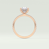 2.0 CT Oval Cut Pave & Hidden Halo Lab-Grown Diamond Engagement Ring 12