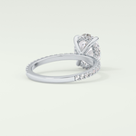 2.0 CT Oval Cut Pave & Hidden Halo Lab-Grown Diamond Engagement Ring 14