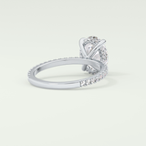 2.0 CT Oval Cut Pave & Hidden Halo Lab-Grown Diamond Engagement Ring 14