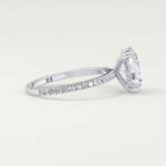 2.0 CT Oval Cut Pave & Hidden Halo Lab-Grown Diamond Engagement Ring 15