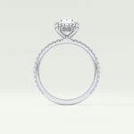 2.0 CT Oval Cut Pave & Hidden Halo Lab-Grown Diamond Engagement Ring 18
