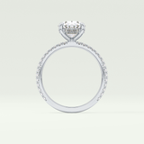 2.0 CT Oval Cut Pave & Hidden Halo Lab-Grown Diamond Engagement Ring 18