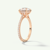 2.0 CT Round Cut Pave Lab-Grown Diamond Engagement Ring