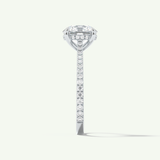 2.0 CT Round Cut Pave Hidden Halo Moissanite Engagement Ring