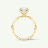 2.0 CT Round Cut Hidden Halo Moissanite Engagement Ring