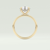 2.0 CT Round Cut Hidden Halo Lab Grown Diamond Engagement Ring