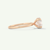 2.0 CT Round Cut Hidden Halo Lab-Grown Diamond Engagement Ring
