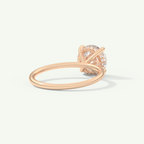 2.0 CT Round Cut Hidden Halo Moissanite Engagement Ring