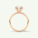 2.0 CT Round Cut Hidden Halo Moissanite Engagement Ring