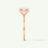 2.0 CT Round Cut Hidden Halo Moissanite Engagement Ring