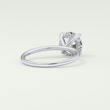 2.0 CT Round Cut Hidden Halo Lab Grown Diamond Engagement Ring