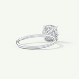 2.0 CT Round Cut Hidden Halo Moissanite Engagement Ring