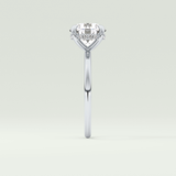 2.0 CT Round Cut Hidden Halo Lab Grown Diamond Engagement Ring