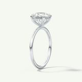 2.0 CT Round Cut Hidden Halo Lab-Grown Diamond Engagement Ring