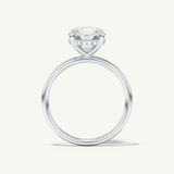 2.0 CT Round Cut Hidden Halo Moissanite Engagement Ring