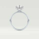 2.0 CT Round Cut Hidden Halo Lab Grown Diamond Engagement Ring