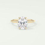 2.0 CT Oval Cut Hidden Halo Lab-Grown Diamond Engagement Ring 1