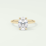 2.0 CT Oval Cut Hidden Halo Lab-Grown Diamond Engagement Ring 1