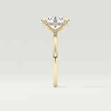 2.0 CT Oval Cut Hidden Halo Lab-Grown Diamond Engagement Ring 4