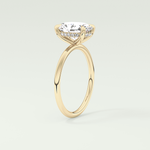 2.0 CT Oval Cut Hidden Halo Lab-Grown Diamond Engagement Ring 5