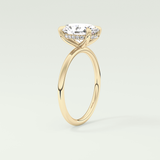 2.0 CT Oval Cut Hidden Halo Lab-Grown Diamond Engagement Ring 5
