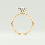 2.0 CT Oval Cut Hidden Halo Lab-Grown Diamond Engagement Ring 6
