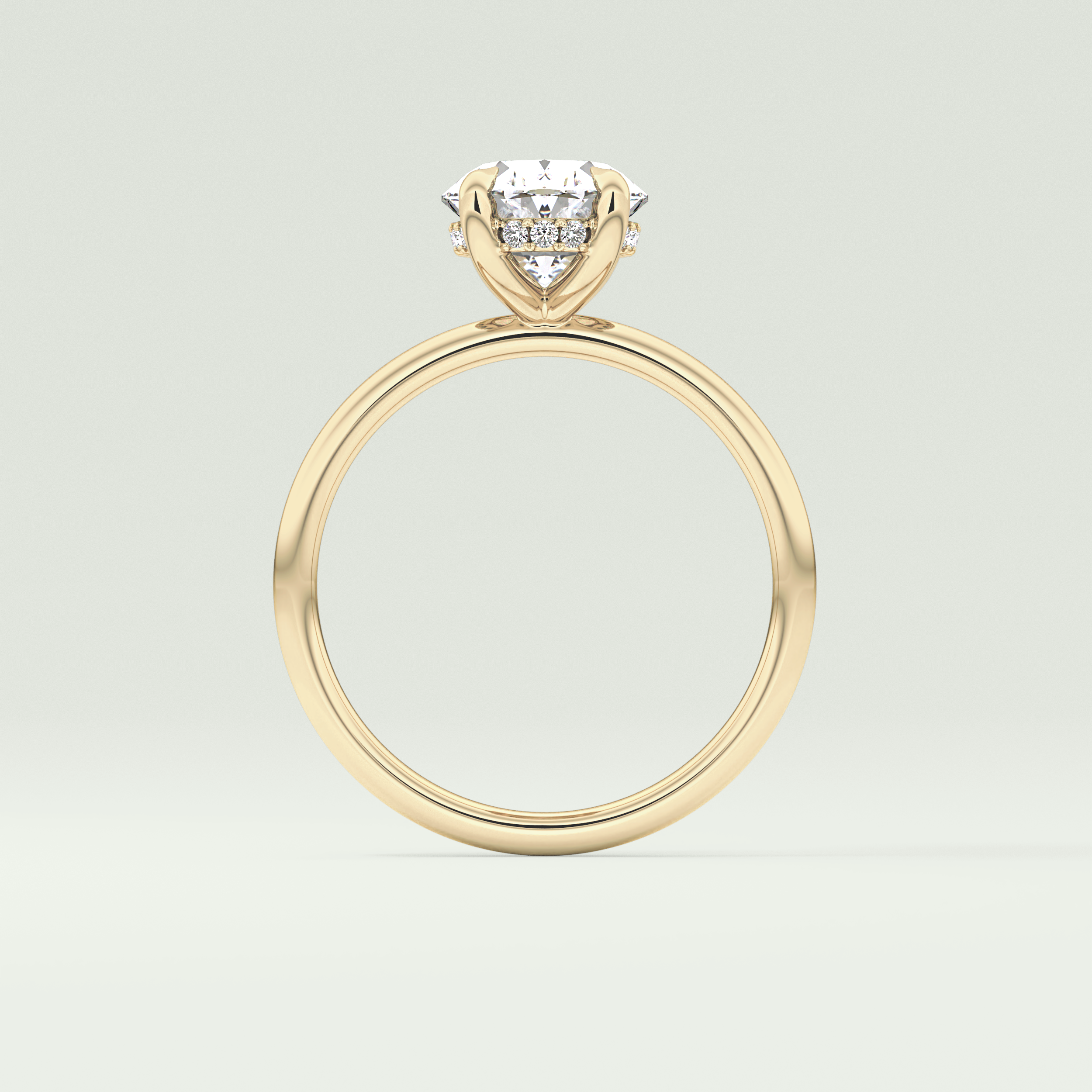 2.0 CT Oval Cut Hidden Halo Lab-Grown Diamond Engagement Ring 6