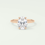 2.0 CT Oval Cut Hidden Halo Lab-Grown Diamond Engagement Ring 7