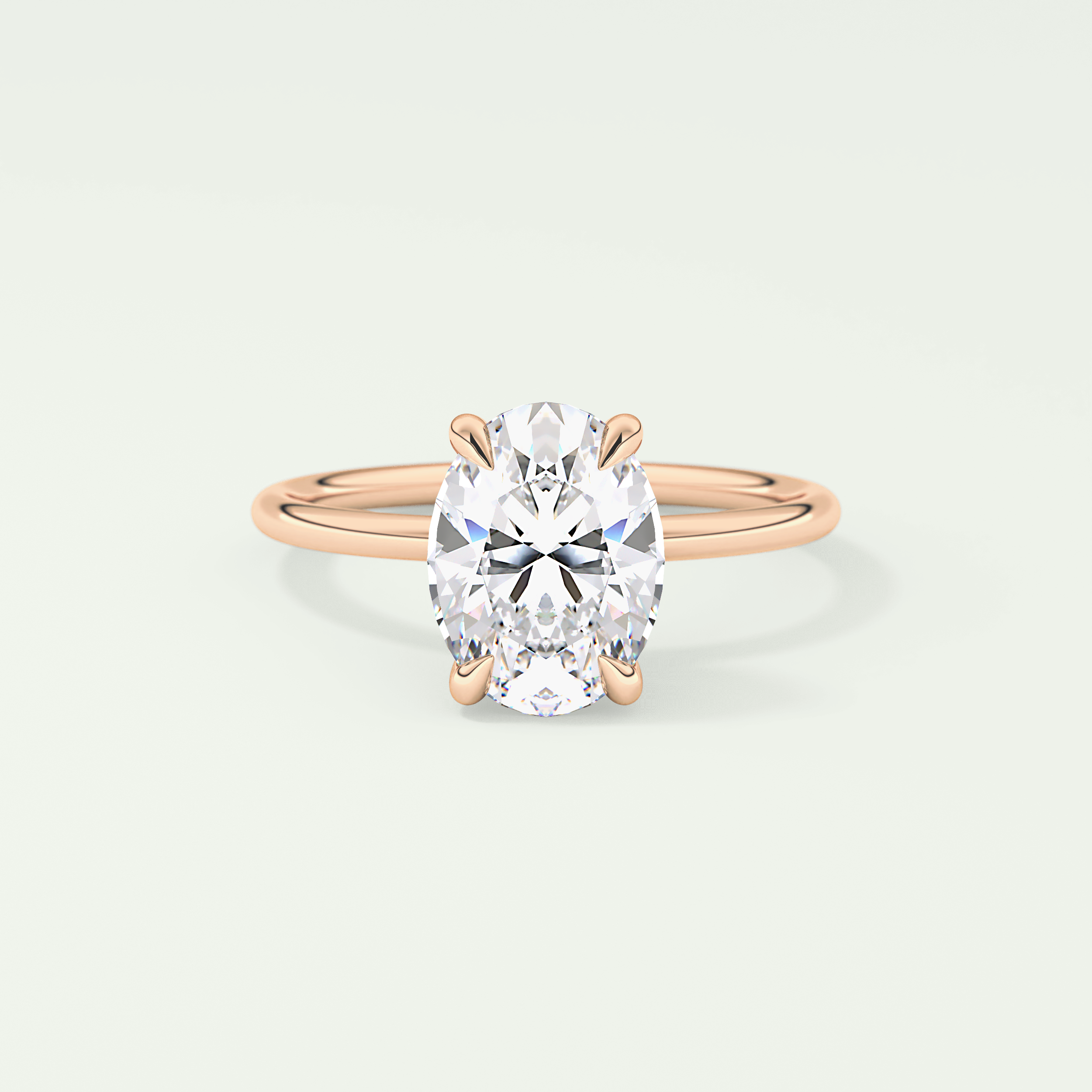2.0 CT Oval Cut Hidden Halo Lab-Grown Diamond Engagement Ring 7