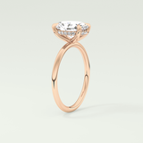 2.0 CT Oval Cut Hidden Halo Lab-Grown Diamond Engagement Ring 11