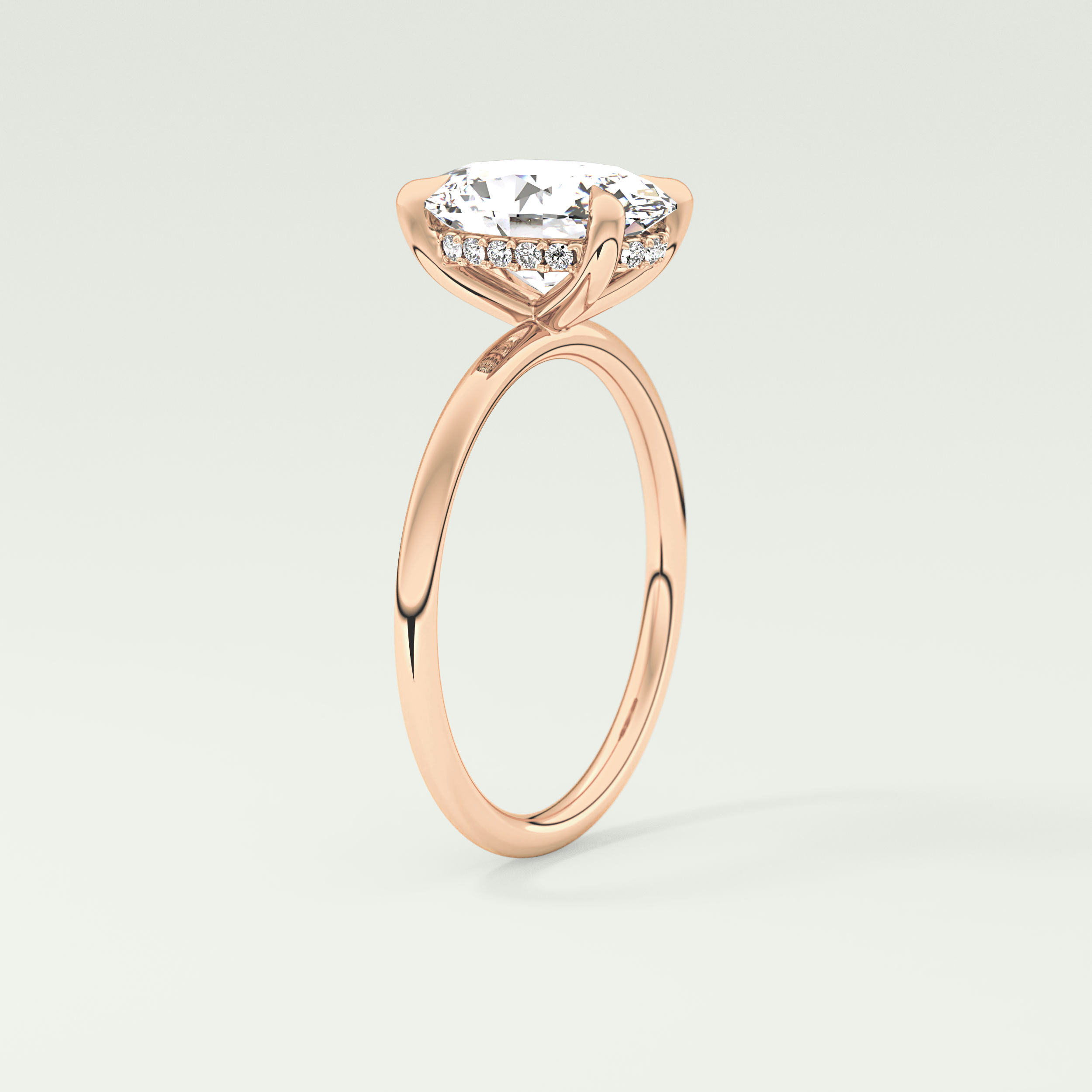 2.0 CT Oval Cut Hidden Halo Lab-Grown Diamond Engagement Ring 11