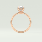 2.0 CT Oval Cut Hidden Halo Lab-Grown Diamond Engagement Ring 12