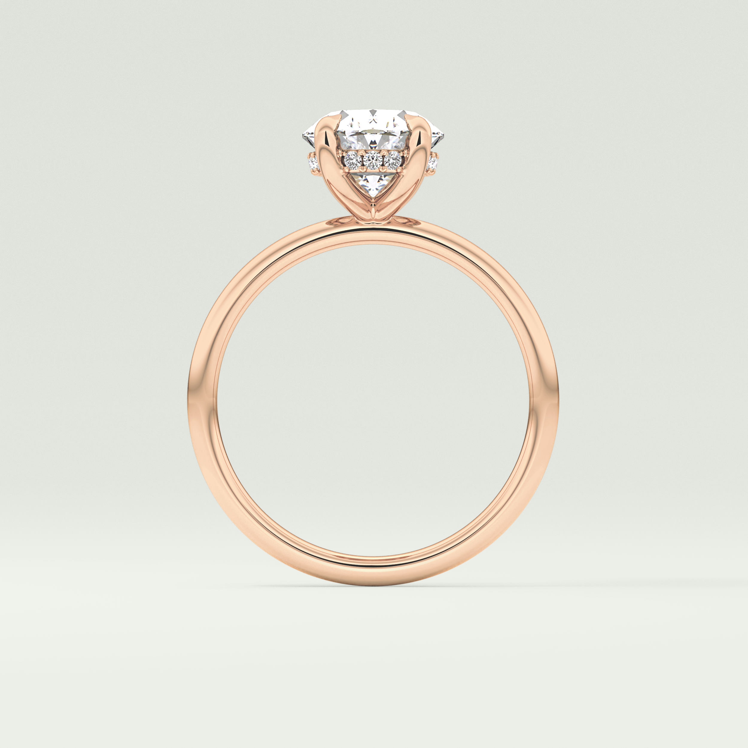 2.0 CT Oval Cut Hidden Halo Lab-Grown Diamond Engagement Ring 12