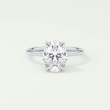 2.0 CT Oval Cut Hidden Halo Lab-Grown Diamond Engagement Ring 13
