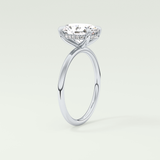 2.0 CT Oval Cut Hidden Halo Lab-Grown Diamond Engagement Ring 17