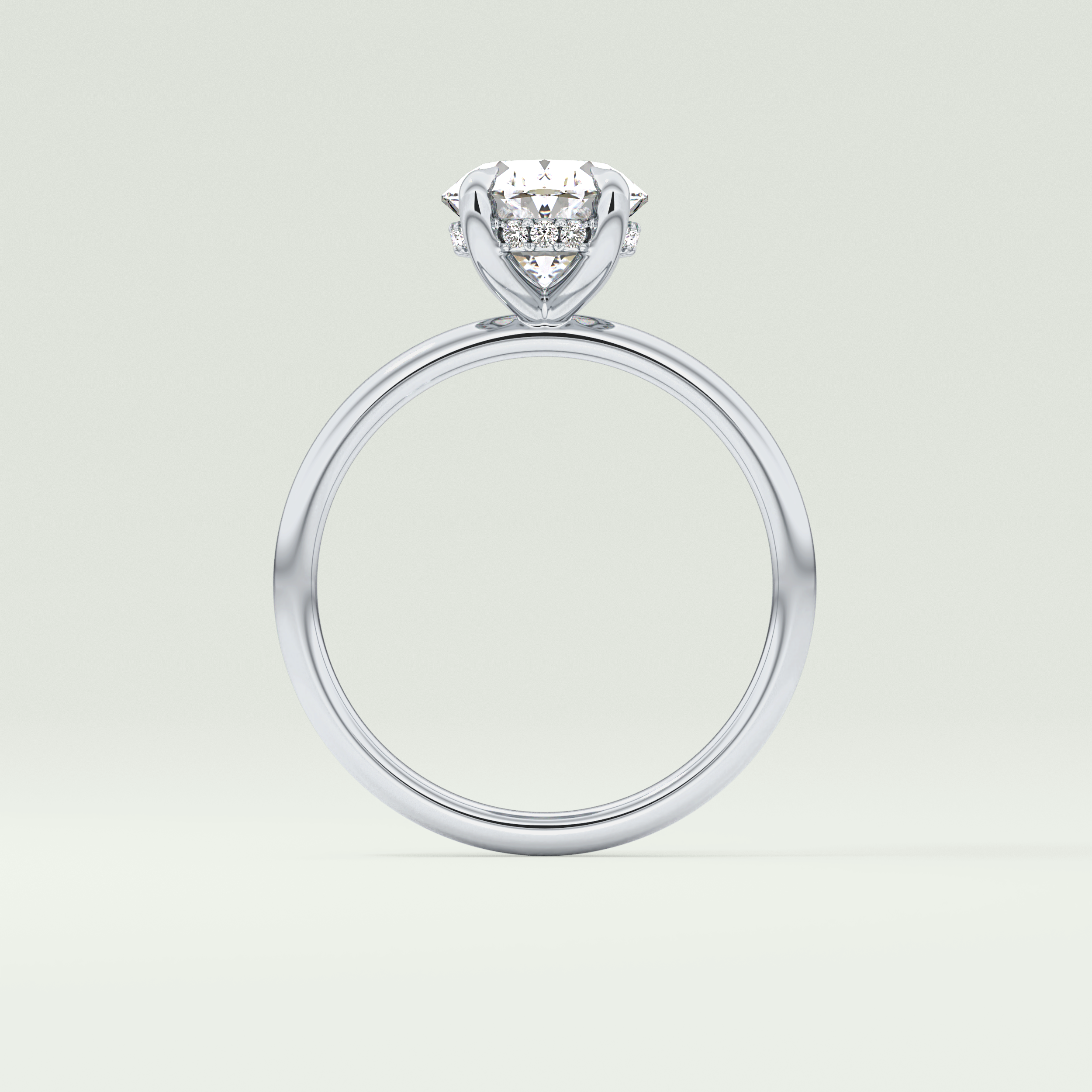 2.0 CT Oval Cut Hidden Halo Lab-Grown Diamond Engagement Ring 18