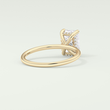 2.0 CT Emerald Cut Hidden Halo Lab-Grown Diamond Engagement Ring 2