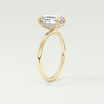 2.0 CT Emerald Cut Hidden Halo Lab-Grown Diamond Engagement Ring 5