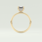 2.0 CT Emerald Cut Hidden Halo Lab-Grown Diamond Engagement Ring 6
