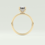 2.0 CT Emerald Cut Hidden Halo Lab-Grown Diamond Engagement Ring 6