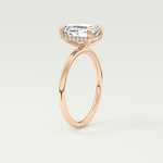 2.0 CT Emerald Cut Hidden Halo Lab-Grown Diamond Engagement Ring 11