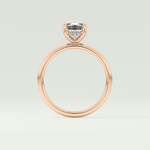 2.0 CT Emerald Cut Hidden Halo Lab-Grown Diamond Engagement Ring 12