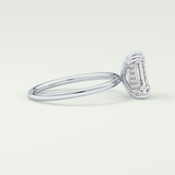 2.0 CT Emerald Cut Hidden Halo Lab-Grown Diamond Engagement Ring 15