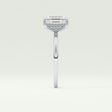 2.0 CT Emerald Cut Hidden Halo Lab-Grown Diamond Engagement Ring 16