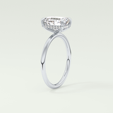 2.0 CT Emerald Cut Hidden Halo Lab-Grown Diamond Engagement Ring 17