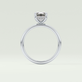2.0 CT Emerald Cut Hidden Halo Lab-Grown Diamond Engagement Ring 18