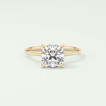 2.0 CT Cushion Cut Hidden Halo Lab-Grown Engagement Ring 1